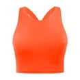 thumbnail image 4 of Gunia Built In Bra Tank Top For Women Built In Padded Top Racerback Vest Sports Bra Open Back Cami Tops For Women Orange, 4 of 4