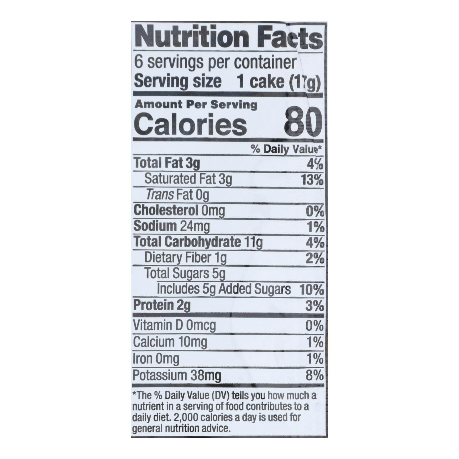 Element Snacks Rice Cakes Peanut Butter 3.5 oz (Pack of 6)