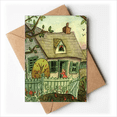 thumbnail image 1 of Miaoji Painting Watercolor Cat Downtown Girl Greeting Cards You are Invited Invitations, 1 of 4