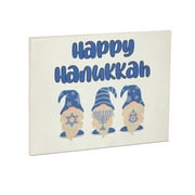 JennyGems Hanukkah Decorations, Happy Hanukkah Sign, Chanukah Decor, Hanukkah Gifts, 7.25x6 Inch Wood Sign, Hanukkah Gnomes