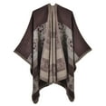 thumbnail image 2 of MSJUHEG Sheer Scarf,Boho Scarf,Scarves Lightweight,Cotton Scarf Lightweight,Floral Scarf,Shawl Open Front Poncho Cape Warm Sweaters Cardigan Shawls Brown One Size, 2 of 4