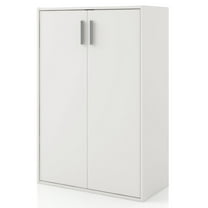 Join Stackable Wood White Cabinet with Door