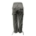 thumbnail image 4 of Parachute Pants For Women Drawstring Elastic Waist Ruched Baggy Cargo Pants Multiple Pockets Jogger Pant Womens Pants Suite Casual Work Pants Women Straight Leg Dress Pants for Women Business Casual, 4 of 6
