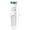thumbnail image 3 of Bath Bliss 2 in 1 Toilet Paper Holder & Dispenser in Chrome, 3 of 4