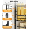 thumbnail image 6 of 10-Tier Adjustable Over the Door Pantry Organizer with 2 Sets Hooks Fits Most Doors, Hanging Spice Rack for Pantry Door Organizer And Storage, Black, 6 of 15