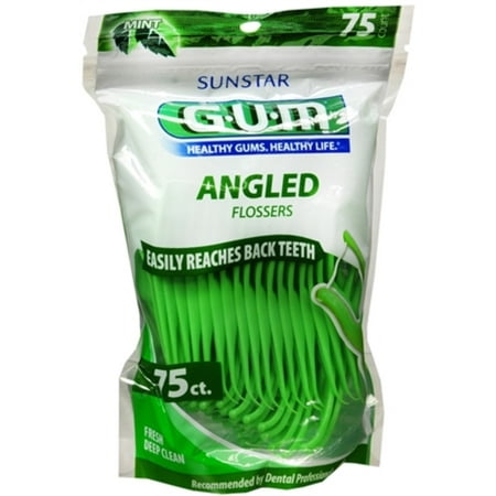 GUM X-Treme Fresh Flossers Just Brushed Mint 75 Each (Pack of 3)
