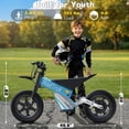 thumbnail image 3 of East doll 36V Electric Dirt Bike for Kids, 13 mph High-Speed Electric Bicycle Ride on Dirt Bike for Kids Aged 5+, 500W Peak Brushless Motor, 14" Pneumatic Tire, Max Load 143 lbs, Blue, 3 of 8