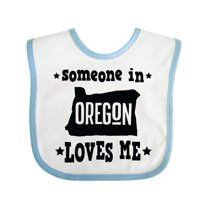Inktastic Someone in Oregon Loves Me Gift Boys or Girls Baby Bib