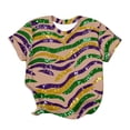 thumbnail image 4 of Graphic Tees for Women Carnival Graphic Short Sleeve Tee Crewneck Top Summer Wardrobe Shirt for Women, 4 of 4