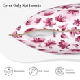 thumbnail image 5 of Xecao Lilies Flowers Print Soft Velvet Decorative Throw Pillow Covers, Square Cushion Cases for Bed, Sofa, Living Room, Car, and Indoor Outdoor Use-20"x20", 5 of 8