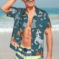 thumbnail image 5 of Lsque Dogs pattern Hawaiian Shirt for Men, Unisex Summer Beach Casual Short Sleeve Button Down Shirts-XX-Large, 5 of 9