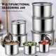 thumbnail image 4 of Tazones Para Mezclar De Acero Inoxidable, Utensilios De Cocina Aptos Para Alimentos, Tazones Para Preparar Comidas, Borde Para Verter, Base Estable, Resistentes a Los Olores, Fáciles De Limpiar, 4 of 9