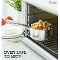 thumbnail image 2 of MICHELANGELO 2 Piece Stainless Steel Saucepan Set - 1Qt & 2Qt, Premium German Technology Sauce Pans, Induction Compatible 18/10 Stainless Steel, 2 of 7