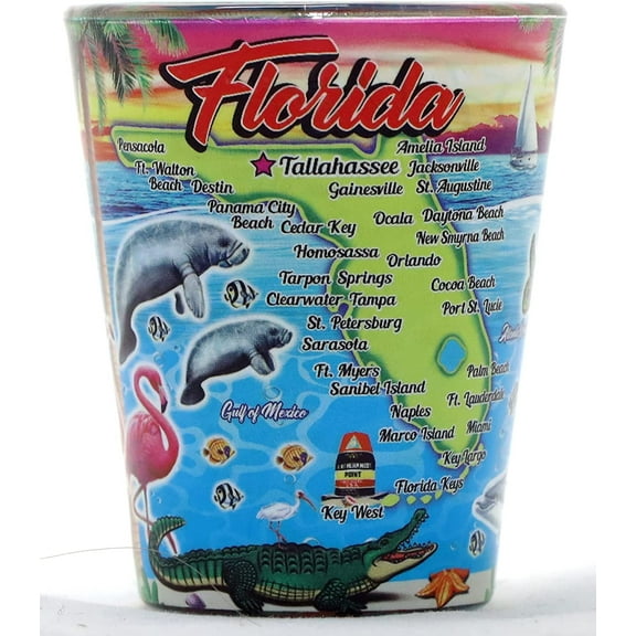 Florida Scene In and Out Shot Glass