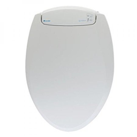 brondell l60-rw lumawarm heated nightlight round toilet seat, white
