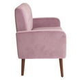thumbnail image 4 of MOJAY Mid-Century Modern Fabric Upholstered Loveseat, DarkPink, 4 of 8