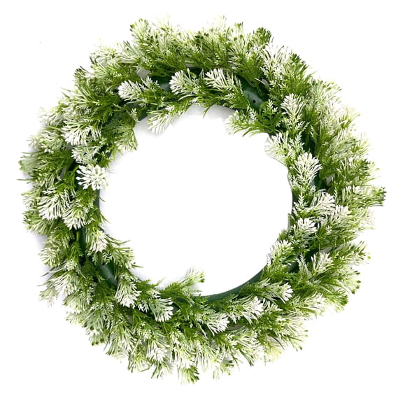 Unique Bargains Artificial Flower Wreaths Farmhouse Wreath Home Decoration Garland White