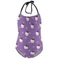 thumbnail image 5 of Hello Kitty Girls One Piece Swimsuits Hawaiian Summer Swimwear Beach Bathing Suit Outfits, 5 of 7