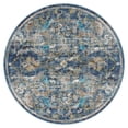 thumbnail image 2 of Ox Bay Ada 7'6" Round Navy Blue Floral Durable Indoor Area Rug, 2 of 8
