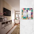 thumbnail image 5 of Yayeee Rocker Switch Wall Plate 2-Gang 4.7"x4.6" Home Decorative Outlet Cover, Purple Geometric, 5 of 6