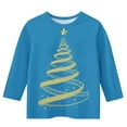 thumbnail image 4 of MKOSPLRT Xmas Tree Shirts for Girl Boy 3-12Y Crewneck 3/4 Sleeve Christmas T-Shirts Funny Christmas Graphic Tees for Kids, 4 of 4