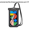 thumbnail image 2 of Paquete de 4 fundas impermeables universales para teléfono, funda impermeable para teléfono grande, bolsa seca Ipx8 para deportes al aire libre para Apple Iphone, Samsung y hasta 7,5" (multicolor, 2 of 5