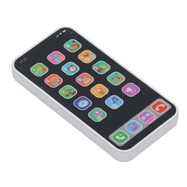 Baby Phone Toy, Learning Simulation Educational Kids Cell Phone Toy For Birthday Gifts White