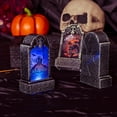 thumbnail image 4 of CNKOO Halloween LED Tombstone Light Horror Happy Halloween Party Home Decor Retro Simulation Gravestone Lamp Atmosphere Decoration, 4 of 8