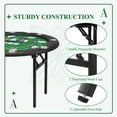 thumbnail image 3 of Homhum Round Folding Poker Table for 8 Players, Texas Holdem Game Table Foldable, Green, 3 of 8