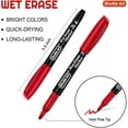 thumbnail image 2 of Wet Erase Markers, Shuttle Art 10 Colors 1mm Fine Tip Smudge-Free Markers, Use on Laminated Calendars, Overhead Projectors, Schedules, Whiteboards, Transparencies, Glass, 2 of 7