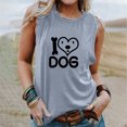 thumbnail image 2 of Verano mujer moda cuello redondo impreso sin mangas casual camisetas sin mangas Fridja gh5261, 2 of 5
