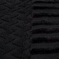 thumbnail image 4 of Lavish Home Chevron Égyptien Set de Serviettes 6 Pièces, Noir, 4 of 5