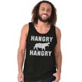 thumbnail image 3 of Unicorns Adult Tank Top T-Shirt Tees Tshirt Hangry Hungry Hippos Save Chubby, 3 of 6