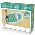 thumbnail image 2 of H2OGO! Vacation Yacht Lounge - 7'1" x 46" - White & Green, Bestway, Inflatable Pool & Water Float, Built In Storage & Cupholder, Headrest, Easy Inflate & Deflate, Heavy Duty Handles, 2 of 8