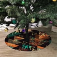 thumbnail image 2 of FMSHPON Geometric Elements Xmas Christmas Tree Skirt Stand Mat for Holiday Party Decoration Indoor Outdoor 36 inches, 2 of 3