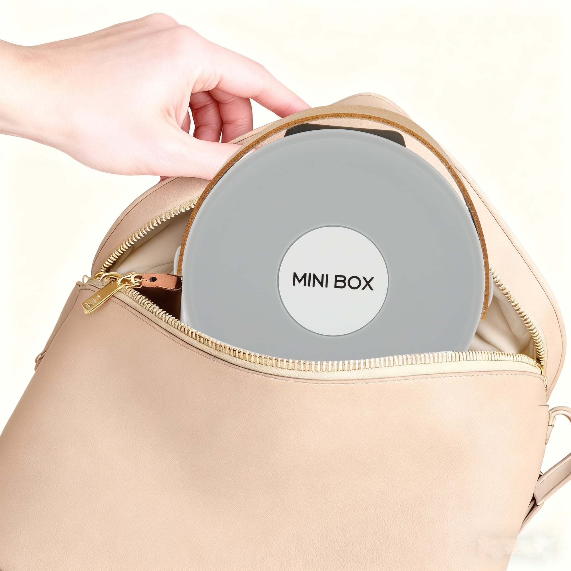 Unique Bargains Round Single-Layer Multi-Function Jewelry Box Organizer Gray