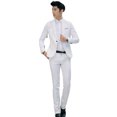 thumbnail image 2 of Men's Slim Fit Business Suit Set for Formal and Wedding, Polyester, Sizes M-2XL, 2 of 10
