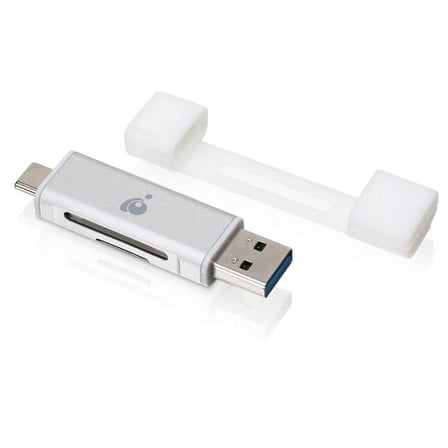 IOGEAR USB-C Duo Card Reader, SD, microSD, MMC, RS-MMC