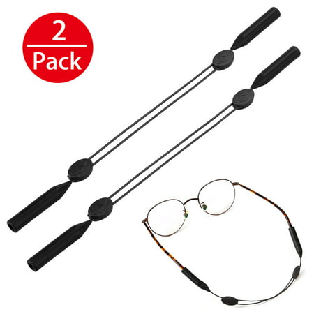 2-pack Adjustable Eyeglasses and Sunglasses Holder Strap Cord, Universal Fit Rope Eyewear Retainer, Sport Unisex Sunglass Retainer Holder Strap