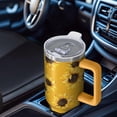 thumbnail image 4 of Sunflower Tumblers 40oz: Lids Straws Included Vacuum Insulated Sunflower Tumbler Handle Flip Straw Lid Leak Proof Travel Must Haves, 4 of 5