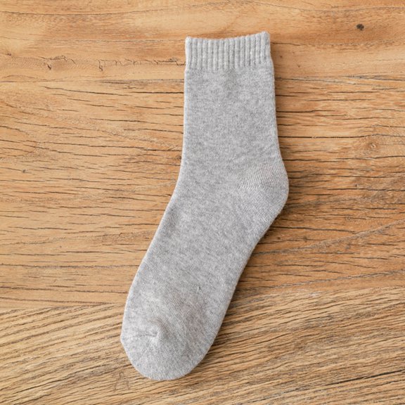 Dyfzdhu Womens Socks Autumn Winter Plus Velvet Padded Thermal Towel Socks Solid Color Ladies Long Cotton Socks Gifts For Women