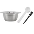 thumbnail image 2 of Stainless Steel Reusable Coffee Capsule, Refillable Filter Pods for Espresso Machines with Powder Brush Spoon, 2 of 7
