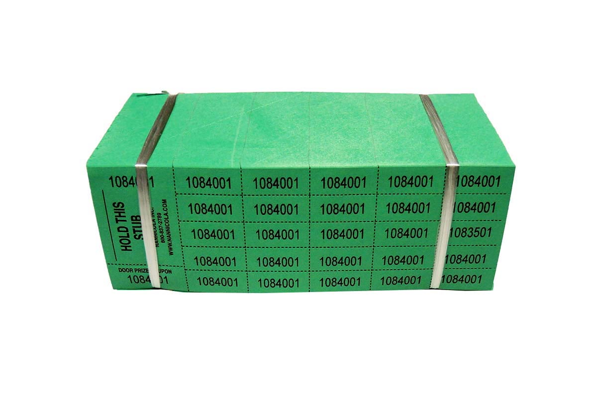 Auction Tickets - 500 Sheets (Green)