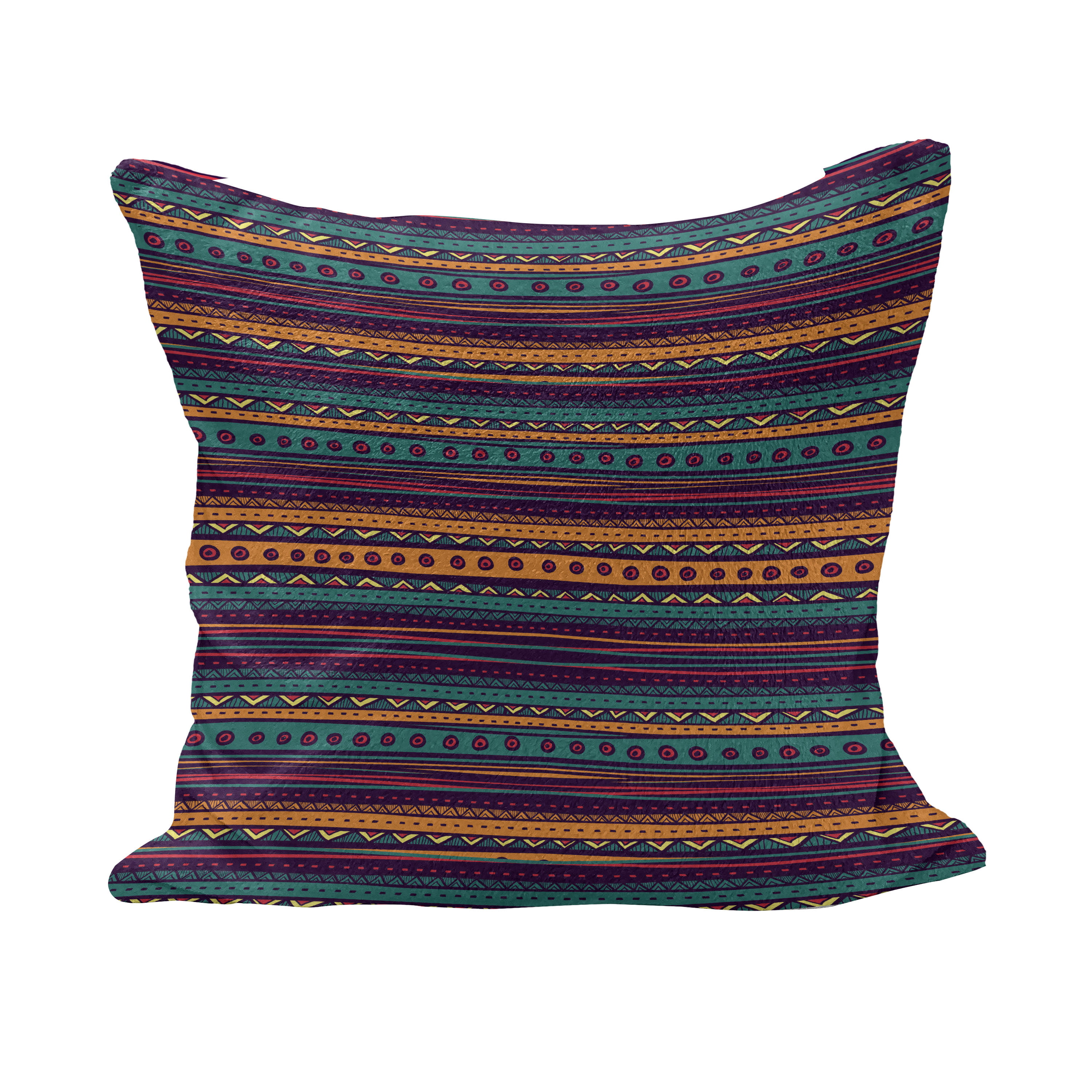 Multicolor 18x18 monkä Campeche Mexico Throw Pillow
