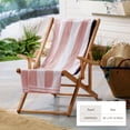 thumbnail image 5 of 100% Cotton Cabana Stripe Oversized 4 Pack Beach & Pool Towel (4 Pack- 35" x 70", Multi - Linen, Light Blue, Eucalyptus Green, Dusty Rose), 5 of 6