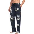 thumbnail image 5 of FREEAMG Men's Pajama Pants with Pockets Sleepwear Lounge Pants Stretch Casual Galaxy Astronaut Panda, 5 of 7