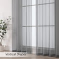 thumbnail image 3 of Chyhomenyc Charcoal Grey Sheer Curtains 78 Inches Long 2 Panels Set, Light Filtering Window Sheers for Living Room Bedroom，Semi Transparent Voile Silid Rod Pocket Window Curtain Panels，Each 42"Wx78"L, 3 of 8