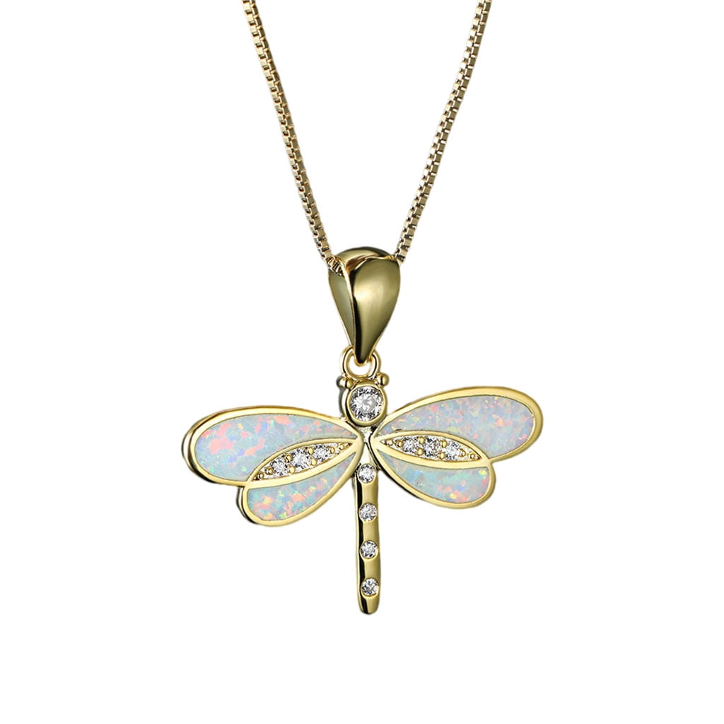 Dragonfly opal necklace sale