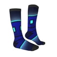 thumbnail image 4 of Lsque Geometry Dash Printed Crew Socks Men's Women's LightWeight Thin Casual Calf Socks ,Knee High Socks,Cotton Socks, 4 of 9