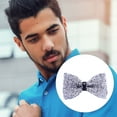 thumbnail image 5 of Linyer Rhinestone Bows Crystal Ties Ornamental Necktie Fashionable Knot Festive Adjustable Pre-tied Feast Clothing Accessory 6, 5 of 6